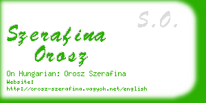 szerafina orosz business card